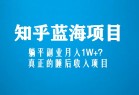 知乎蓝海玩法，躺平副业月入1W+，真正的睡后收入项目