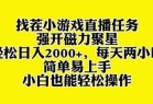 找茬小游戏直播，强开磁力聚星，轻松日入2000+，小白也能轻松上手