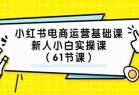 小红书电商运营基础课，新人小白实操课（61节课）