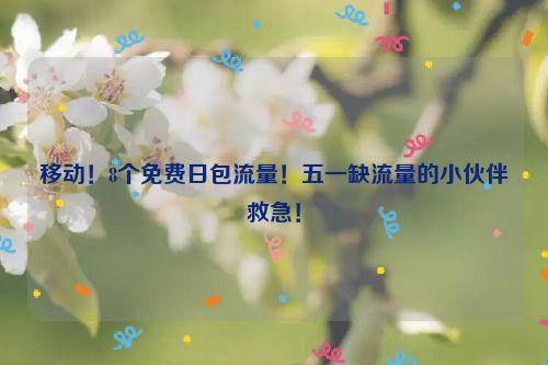 移动！8个免费日包流量！五一缺流量的小伙伴救急！
