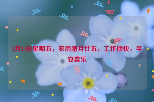 1月24日星期五，农历腊月廿五，工作愉快，平安喜乐