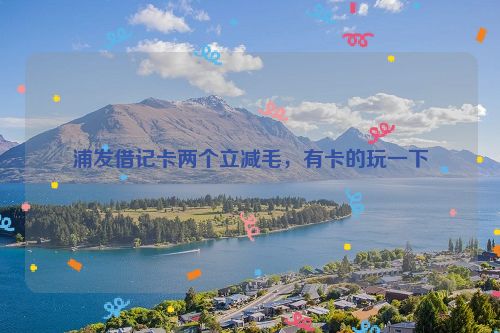 浦发借记卡两个立减毛，有卡的玩一下